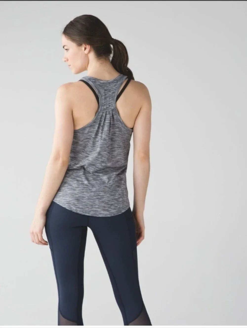 Lululemon Yogi Everyday Tank🖤🩶 Space Dye White Black
